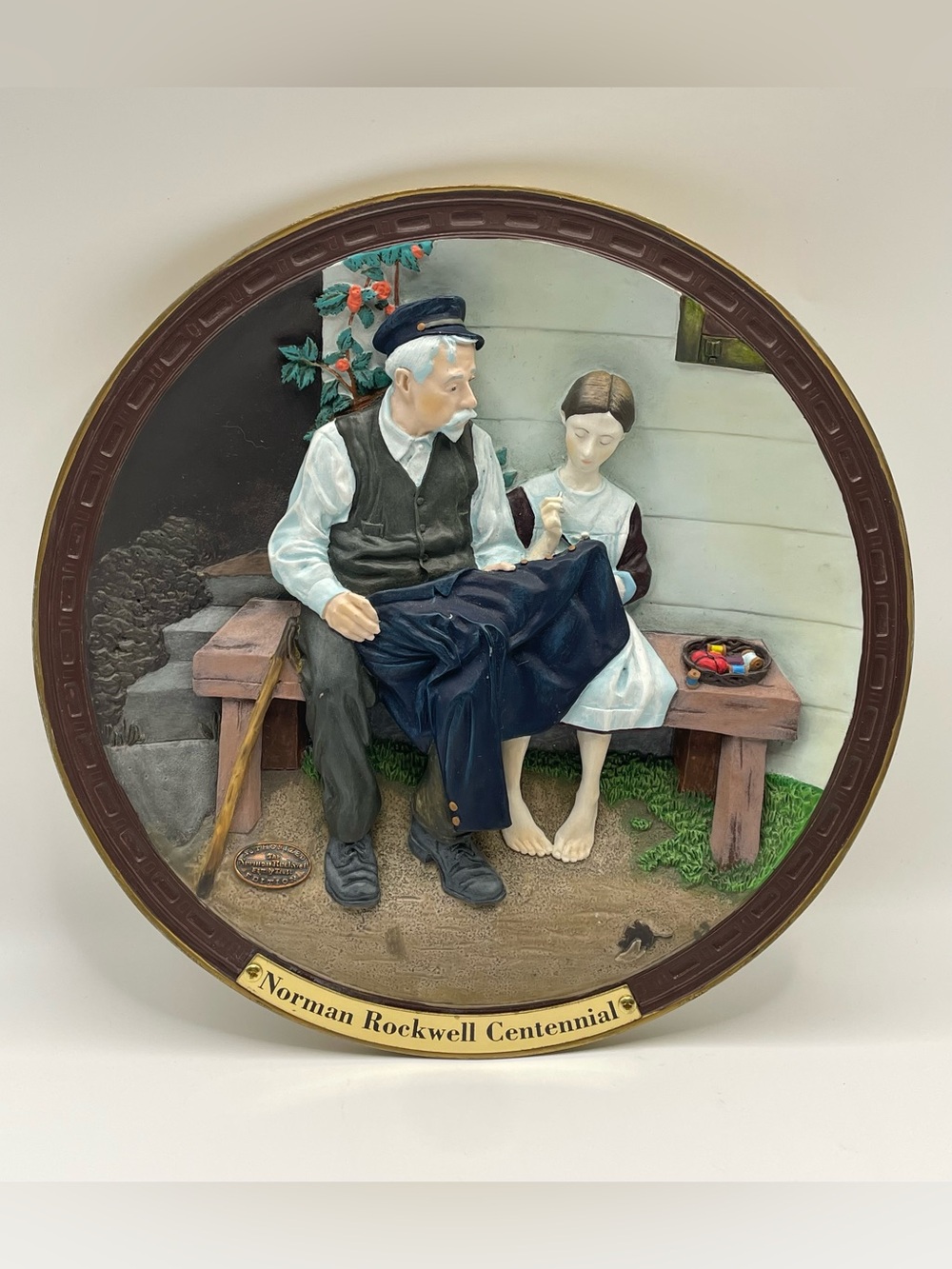 Norman Rockwell Limited Edition 1613A 3D Plate "The Lihthouse Keeper's Daughter"